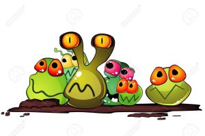13026543-Group-of-cartoon-germs-on-some-dirty-surface-Stock-Vector-cartoon-bacteria-sick